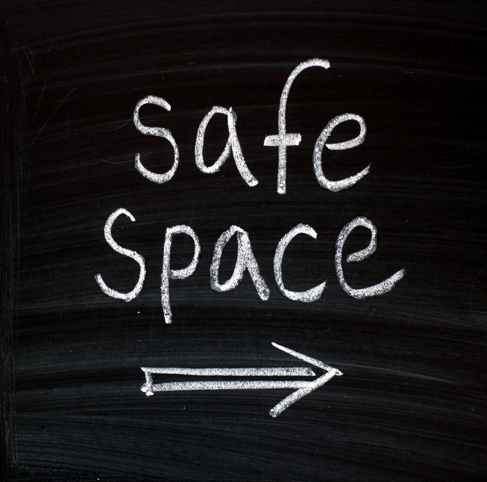 Safe Space This Way Sign